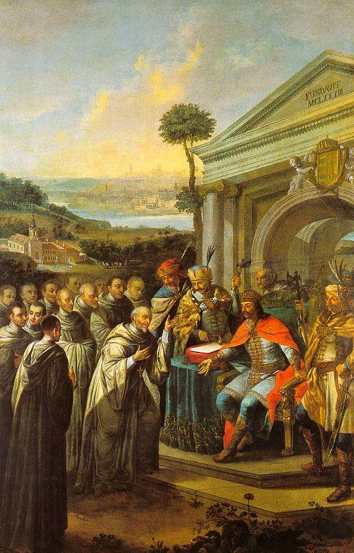 Istvan Dorfmeister Bela III Founding the Cistercian Monastery at Szentgotthard in 1183 Sweden oil painting art